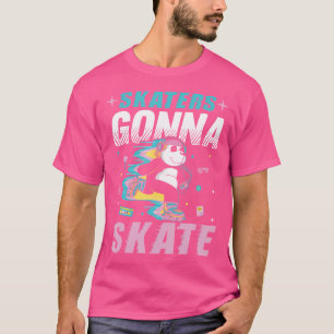Skaters Gonna Skate Roller Disco Roller Skating T-Shirt