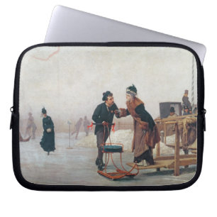Skaters on Lake Valentino Laptop Sleeve