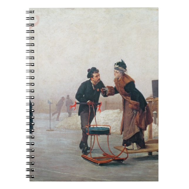Skaters on Lake Valentino Notebook (Front)