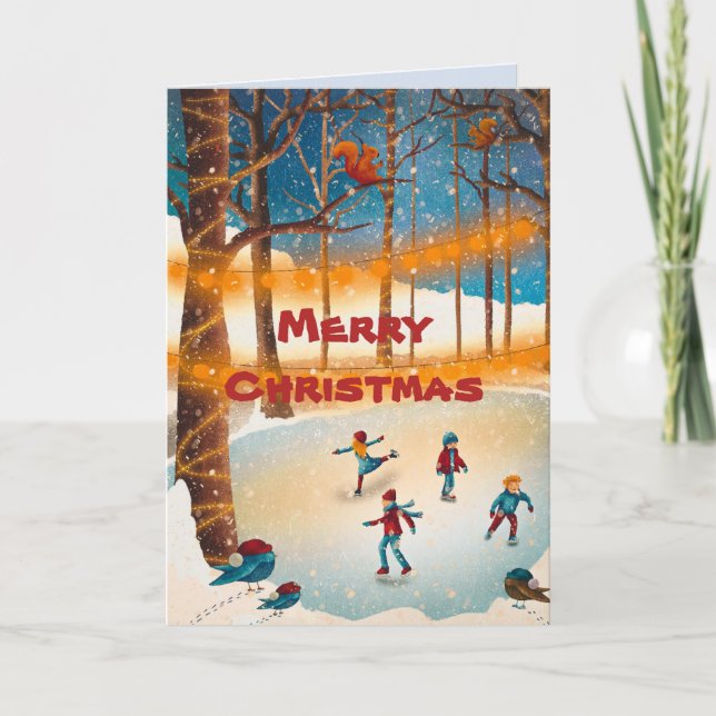 SKATER'S POND CHRISTMAS CARD (Front)
