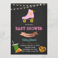 Skates And Snacks shower invitation