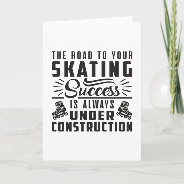 Skates Inline Skating Skating Inliner Gift Idea Card (Front)