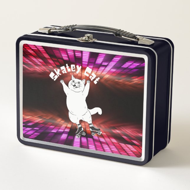 Skatey Cat Lunch Box (Front)