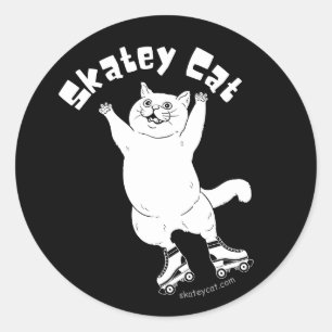 Skatey Cat Sticker