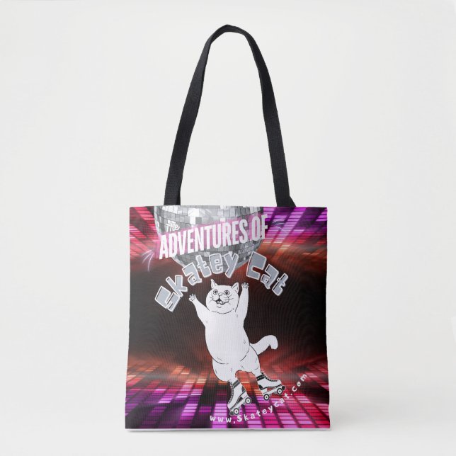 Skatey Cat Tote Bag (Front)