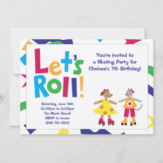 Skating Birthday Party Invitation