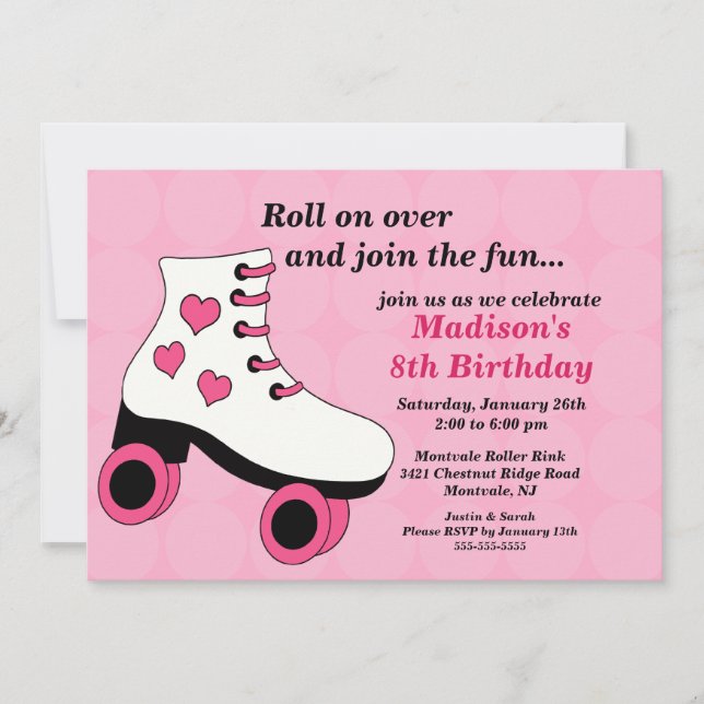 Skating Birthday Party Invitation (Front)