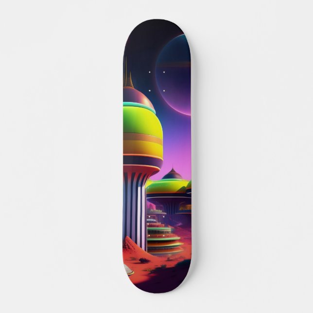 Skating City In Extragalactic Planet ​ Skateboard (Front)