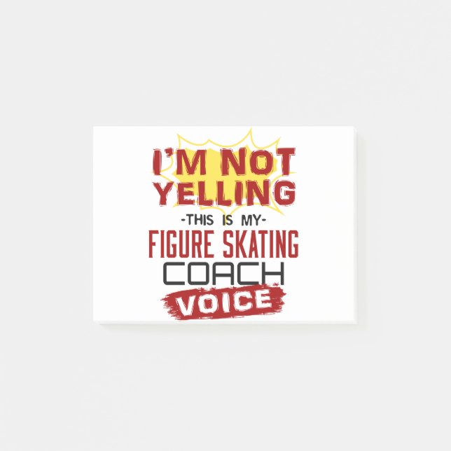 Skating Coach Voice Funny Figure Skater Coach Post-it Notes (Front)