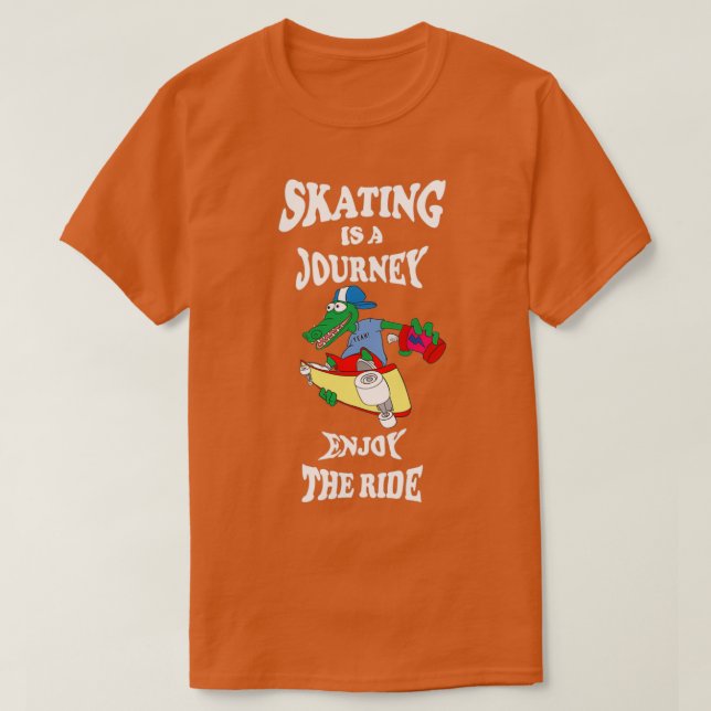 Skating crocodile T-Shirt (Design Front)