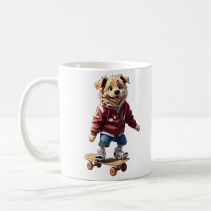 Skating Dog Coffee Mug