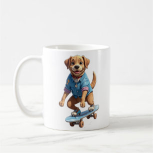 Skating Dog Coffee Mug