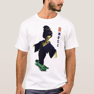 Skating Gaikotsu Geisha Japanese Streetwear T-Shirt