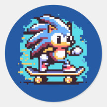 Skating Hedgehog: 8-Bit Pixel Adventure Pixel Art