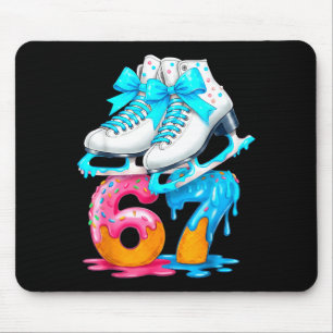 Skating Ice Cream Drip Number 67 Player 67th Birth Mouse Mat