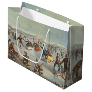 Skating in Central Park, New York Large Gift Bag