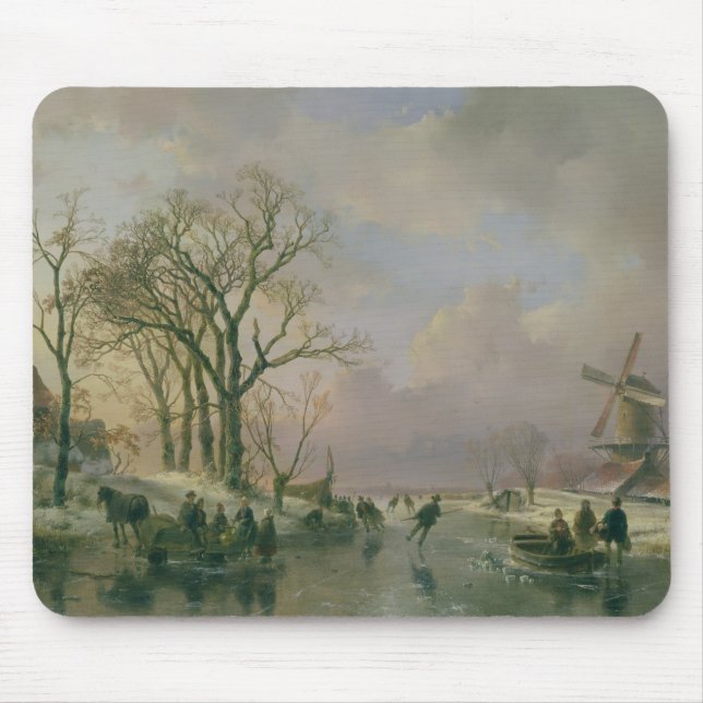 Skating in Holland Mouse Mat (Front)