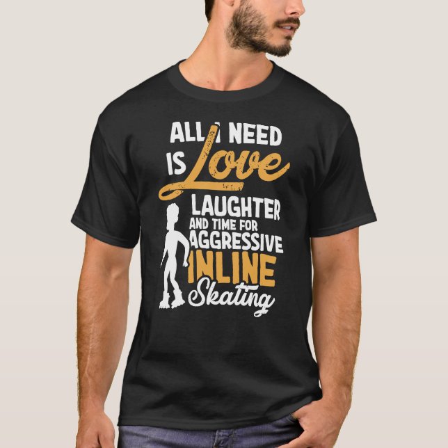 Skating Inline Skates T-Shirt (Front)