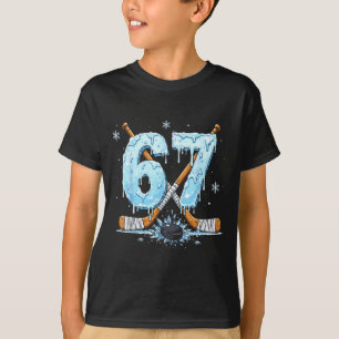 Skating Lovers Number Six 7 Drip Hockey 6 Seven Pu T-Shirt