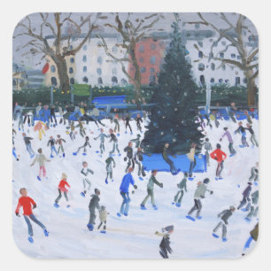 Skating Natural History Museum 2012 Square Sticker