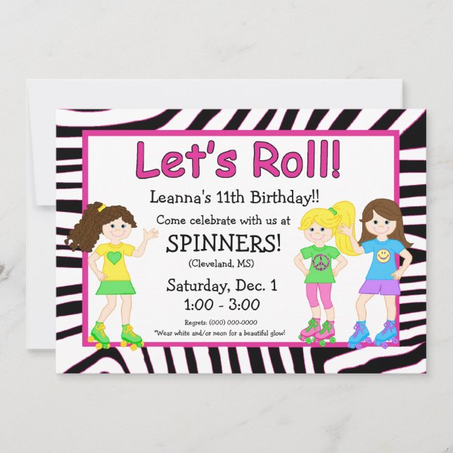 Skating Party Invitation (Front)