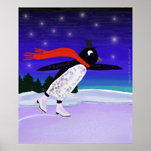 Skating Penguin Poster (Front)