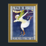 Skating Poster from Italy 1920s Holiday Postcard<br><div class="desc">Vintage Skating Poster from Italy 1920s See our other products by Nekoni and the  rest of our team of designers at http://www.zazzle.com/windsorarts* http://www.zazzle.com/nekoni* http://www.zazzle.com/creatabear* http://www.zazzle.com/allchristian* http://www.zazzle.com/namenation*</div>