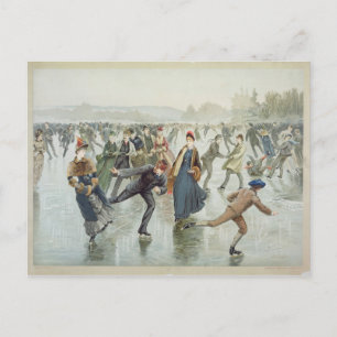 Skating, published by L. Prang and Co. Postcard