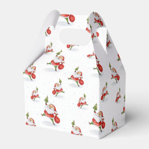 Skating Santa Cute Christmas Favour Box