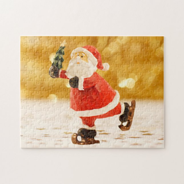 Skating Santa Jigsaw Puzzle (Horizontal)