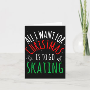 Skating Skate - Group Matching Family Christmas Fu Card