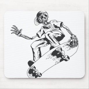 Skating Skeleton play skateboard Mouse Mat