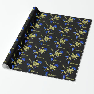 Skating Skeleton Wrapping Paper