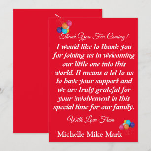 Skaymarts   Baby Shower Thank You Card