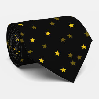 Skaymarts Black Colour Golden Star Neck Tie