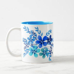 SKAYMARTS   Blue Floral Mug Design