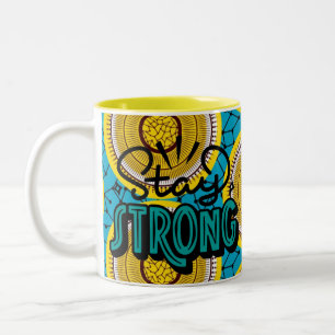 SKAYMARTS Calligraphic Yellow Afriprints Mug
