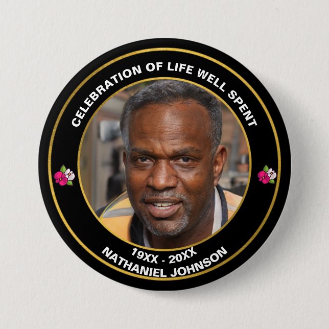 Skaymarts | Celebration Of Life Well Spent Funeral 7.5 Cm Round Badge (Front)