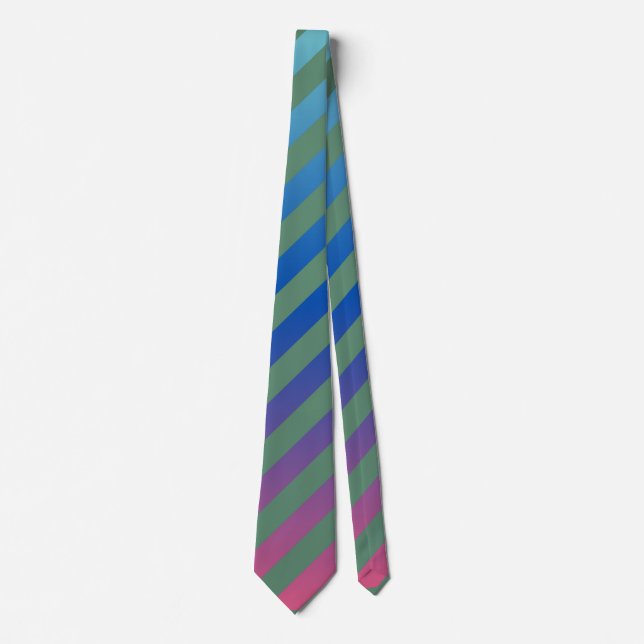 Skaymarts Design Green Blue Color Neck Tie (Front)