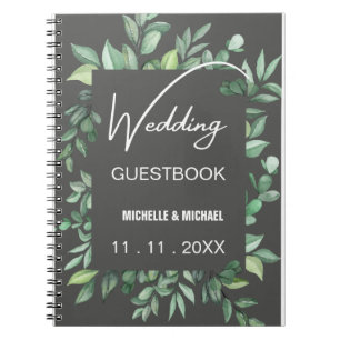 Skaymarts   Elegant Floral Wedding Guest Notebook