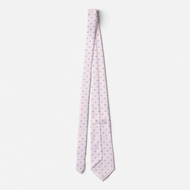 Skaymarts Lavender Blue Hearty Design Neck Tie (Back)