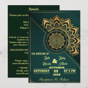 Skaymarts   Mandala Calligraphic script Wedding In Invitation
