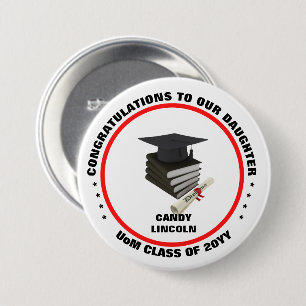 Skaymarts   Proud Of Our Daughter's Graduation 7.5 Cm Round Badge