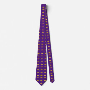 Skaymarts Purple Colour Golden Crown Neck Tie