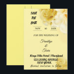 Skaymarts | Romantic Yellow Botanical Geometric Sa Save The Date<br><div class="desc">This save the date card features a romantic yellow botanical geometric design. The save the date card is a great way to let your friends and family know about your upcoming wedding date. You can even add a personal message to the save the date card. This is a great way...</div>