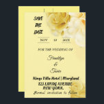 Skaymarts | Romantic Yellow Botanical Geometric Sa Save The Date<br><div class="desc">This save the date card features a romantic yellow botanical geometric design. The save the date card is a great way to let your friends and family know about your upcoming wedding date. You can even add a personal message to the save the date card. This is a great way...</div>