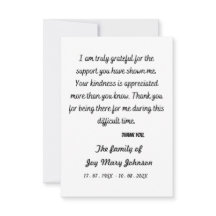 Skaymarts | Simple Difficult Time Thank You Note