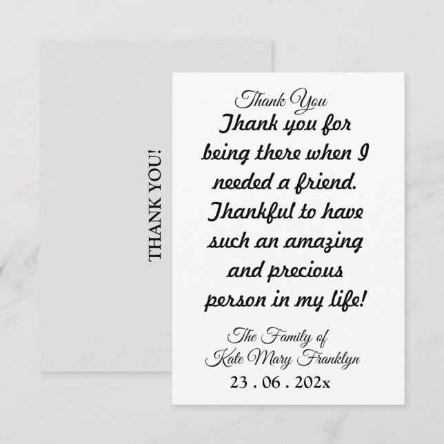 Skaymarts | Special Thank You Script Card (Front/Back)