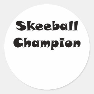 Skeeball Champion Classic Round Sticker