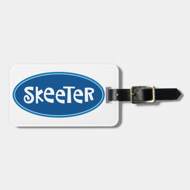 "SKEETER" bag tag (Front Horizontal)